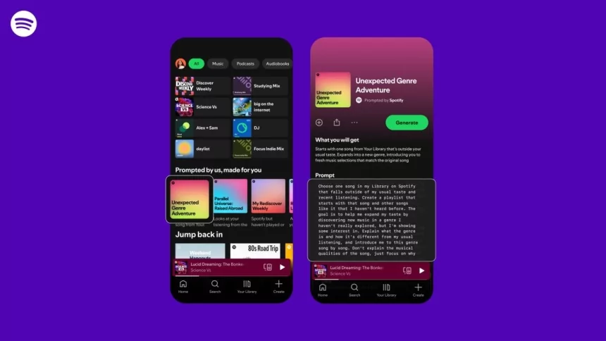 Spotify tests more personalized, AI-powered ‘Prompted Playlists’