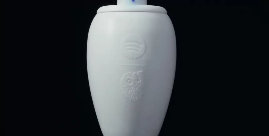 Spotify and Liquid Death release a limited-edition speaker shaped like… an urn? 