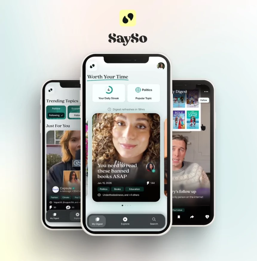 SaySo is a new short-form video app that aims to restore users’ trust in news