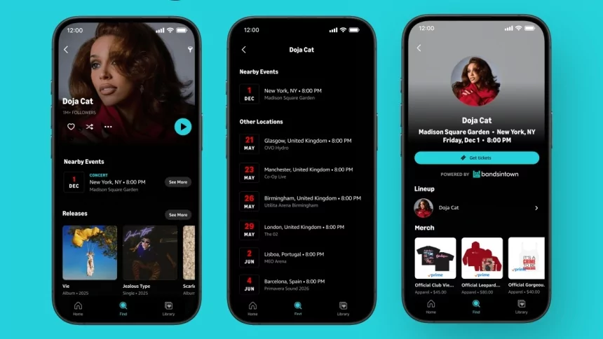 Amazon Music partners with Bandsintowns for concert listings