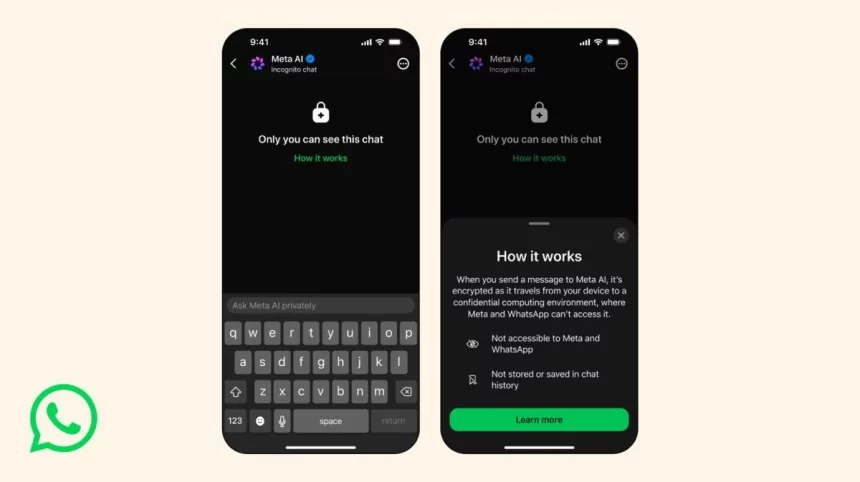WhatsApp adds an incognito mode in Meta AI chats